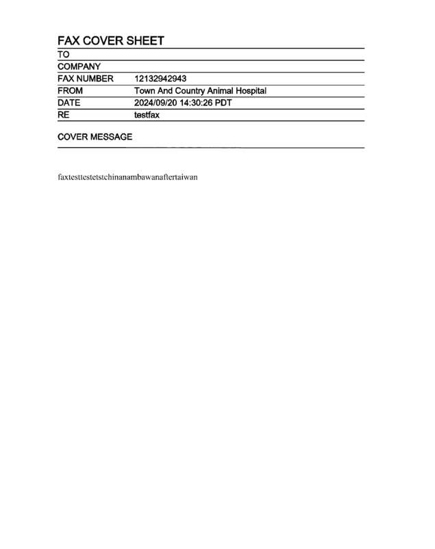 Fax page