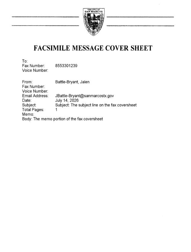 Fax page