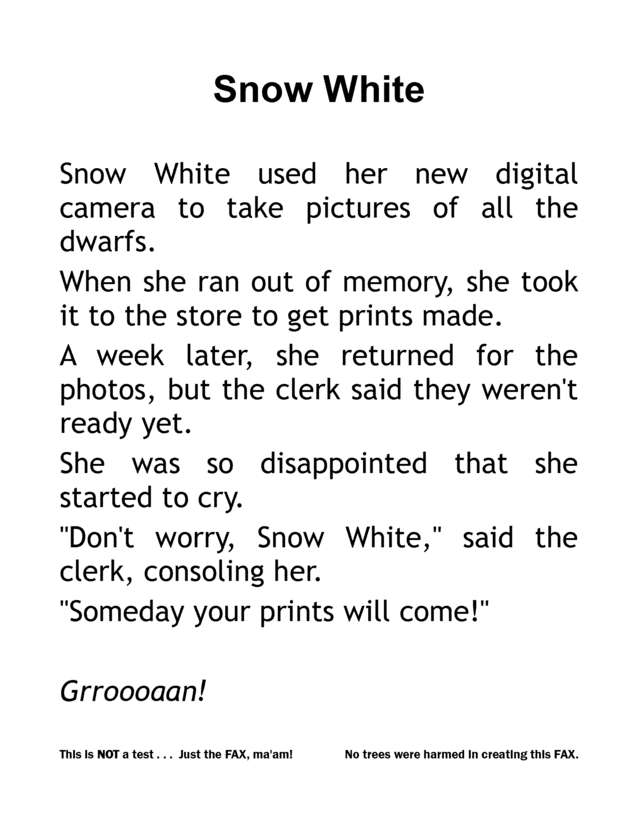 Fax page