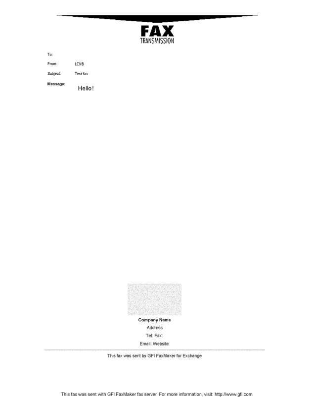 Fax page